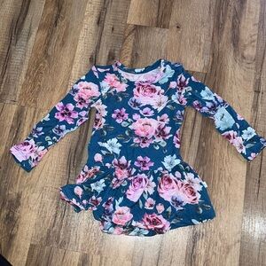 Posh Peanut Long Sleeve Twirl Skirt Bodysuit Dress